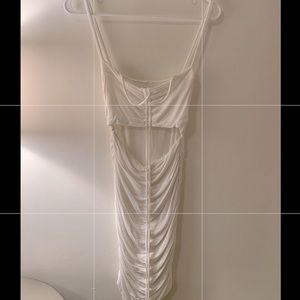SEXY❤️ naked wardrobe white CUT EM' OUT MINI DRESS